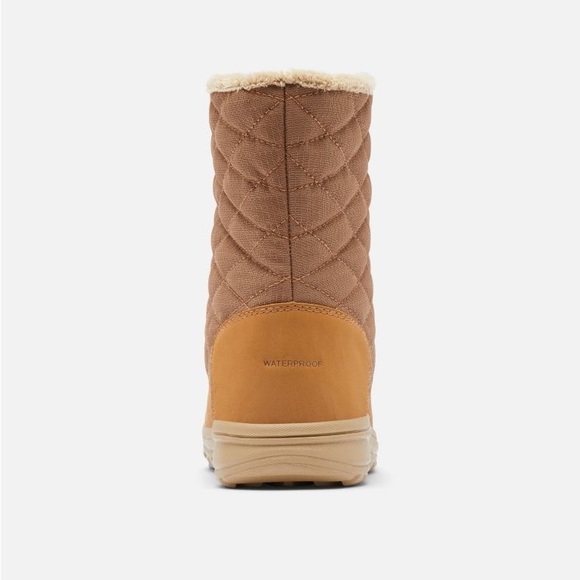 COLUMBIA ICE MAIDEN III WATERPROOF LEATHER SNOW BOOTS TAN NWT SIZE 8 - Picture 6 of 8